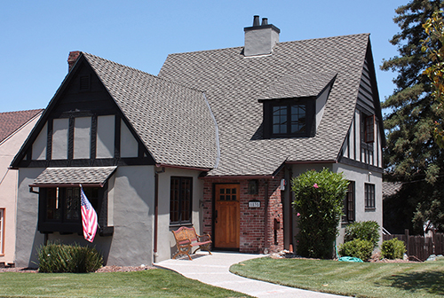 A 1936 Tudor Revival home by architect William Strickland.  Martinez, CA.